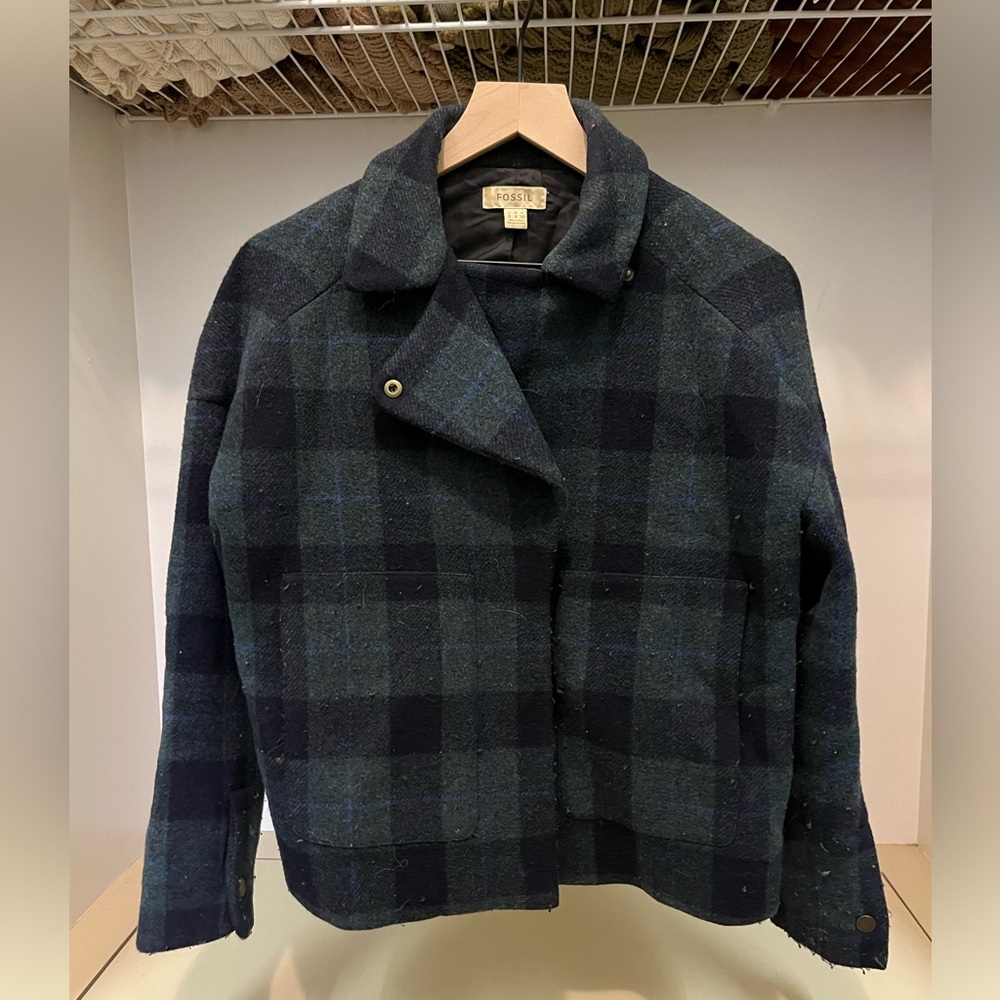 Fossil Winter Coat (Black Watch Flannel)